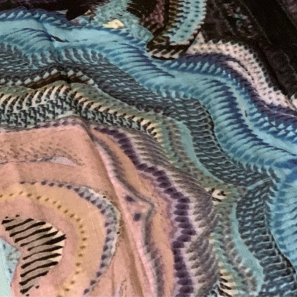 Vintage INTERMIX Scarf by LUISA BRINI Italian cashmere blend NEW RARE